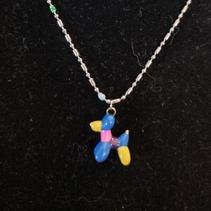 Colorful Balloon Dog Necklace for Kids